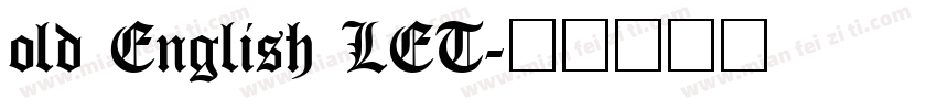 old English LET字体转换